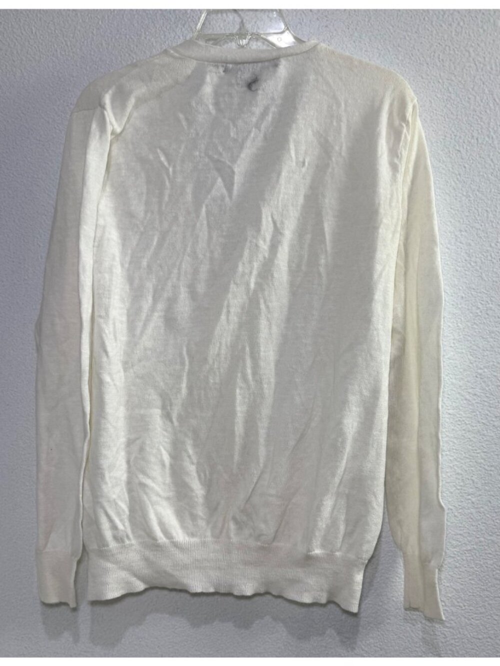 Ralph Lauren Sport Off White Cardigan Cotton Linen Blend V-Neck Pockets Womens X - Picture 3 of 4